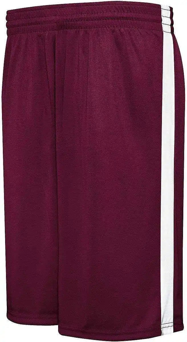 Augusta 335870 Adult Competition Reversible Short - Maroon White