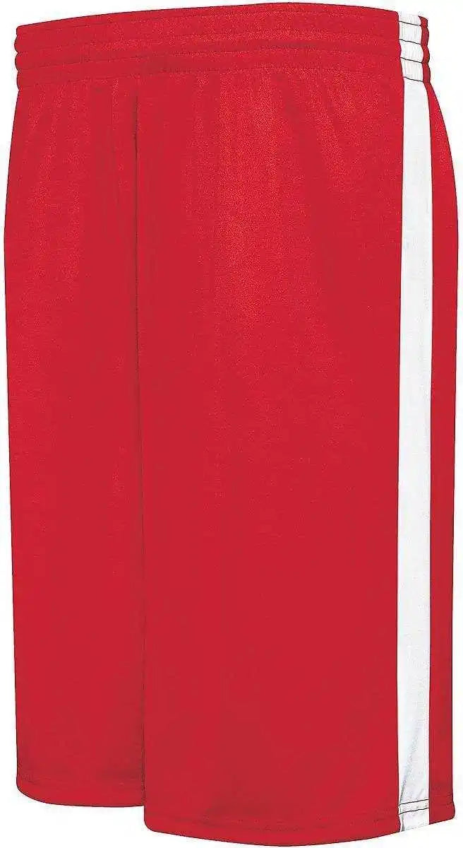 Augusta 335870 Adult Competition Reversible Short - Scarlet White