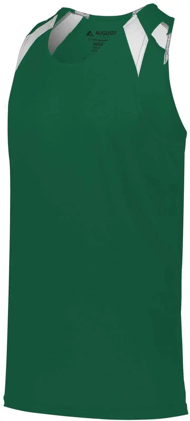 Augusta 344 Youth Overspeed Track Jersey Dark Green White