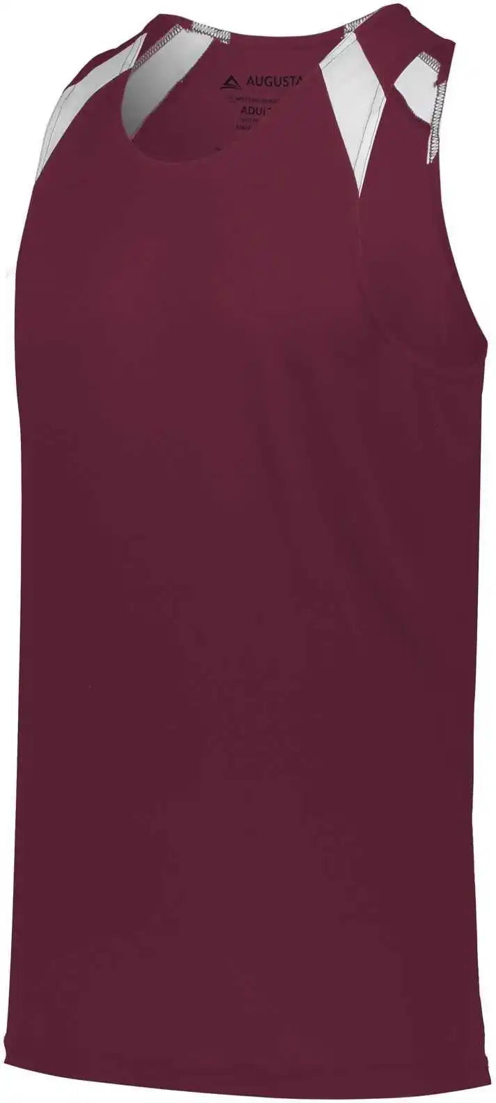 Augusta 344 Youth Overspeed Track Jersey - Maroon White - s