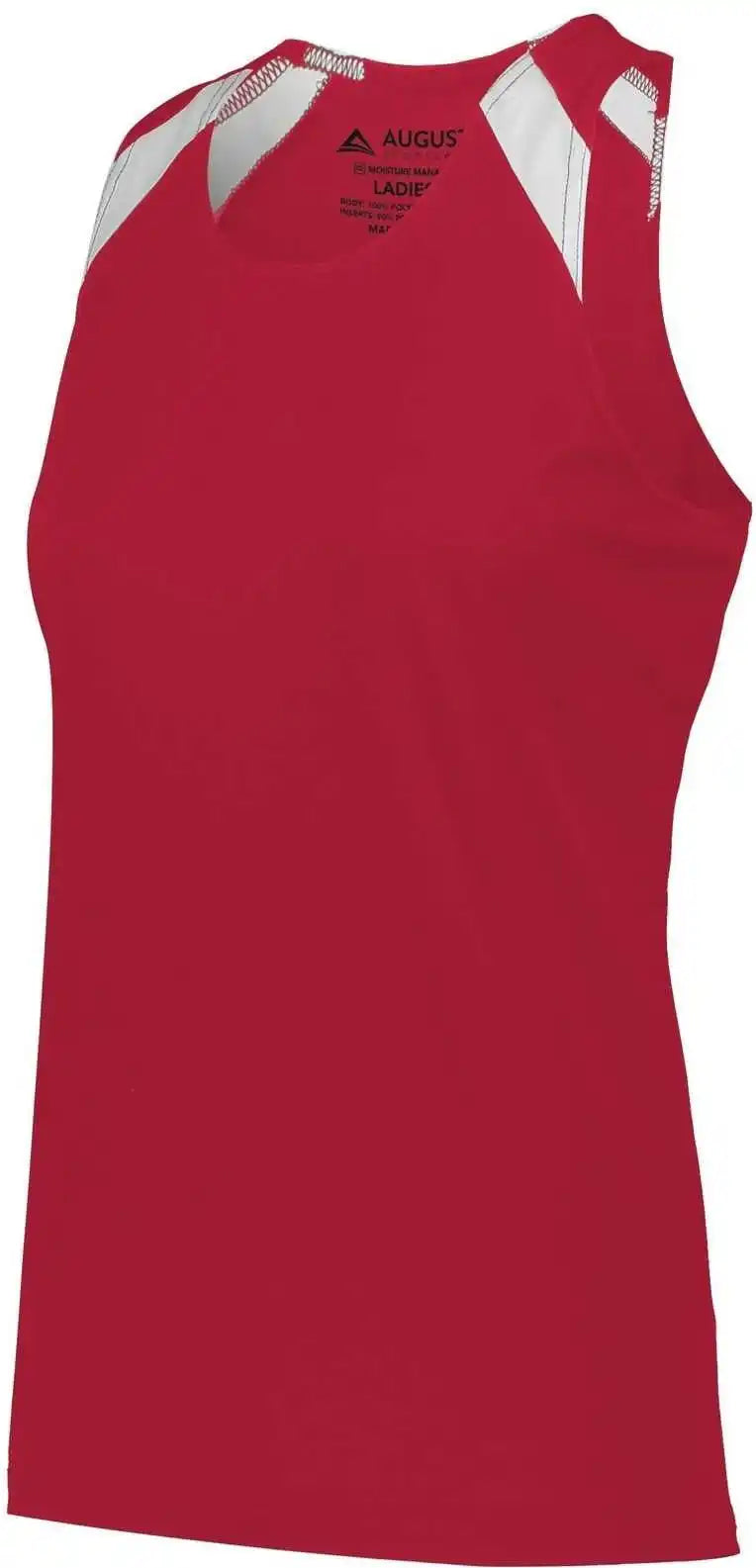 Augusta 348 Ladies Overspeed Track Jersey Scarlet White