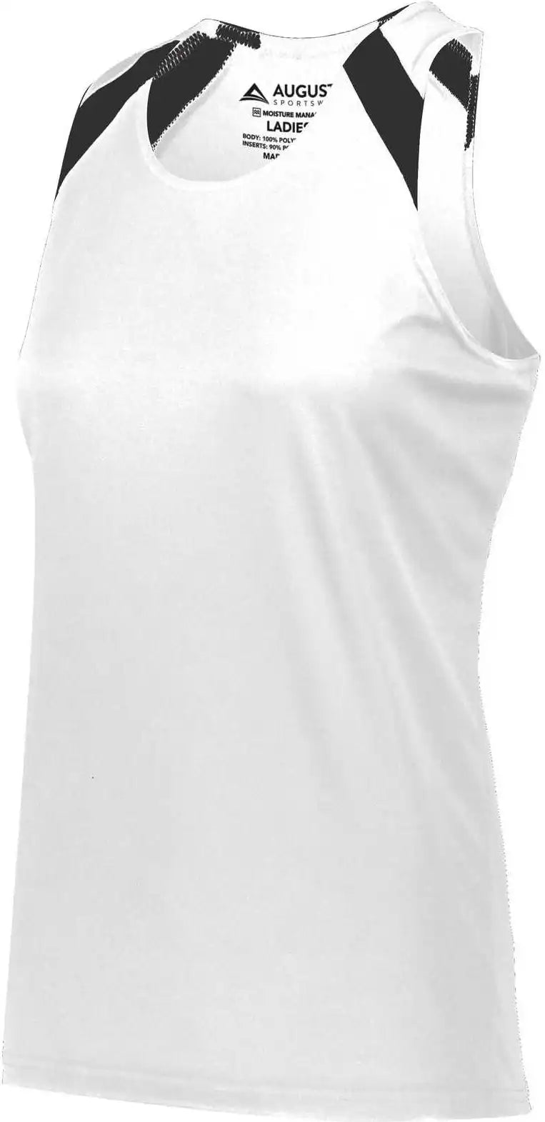 Augusta 348 Ladies Overspeed Track Jersey - White Black