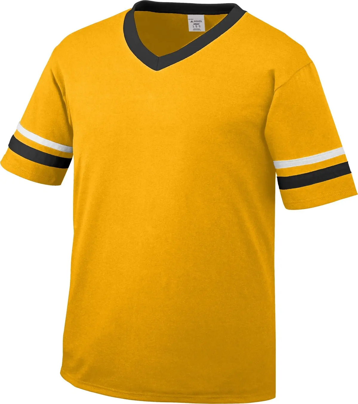 Augusta 360 Sleeve Stripe Jersey - Gold Black White - Adult s