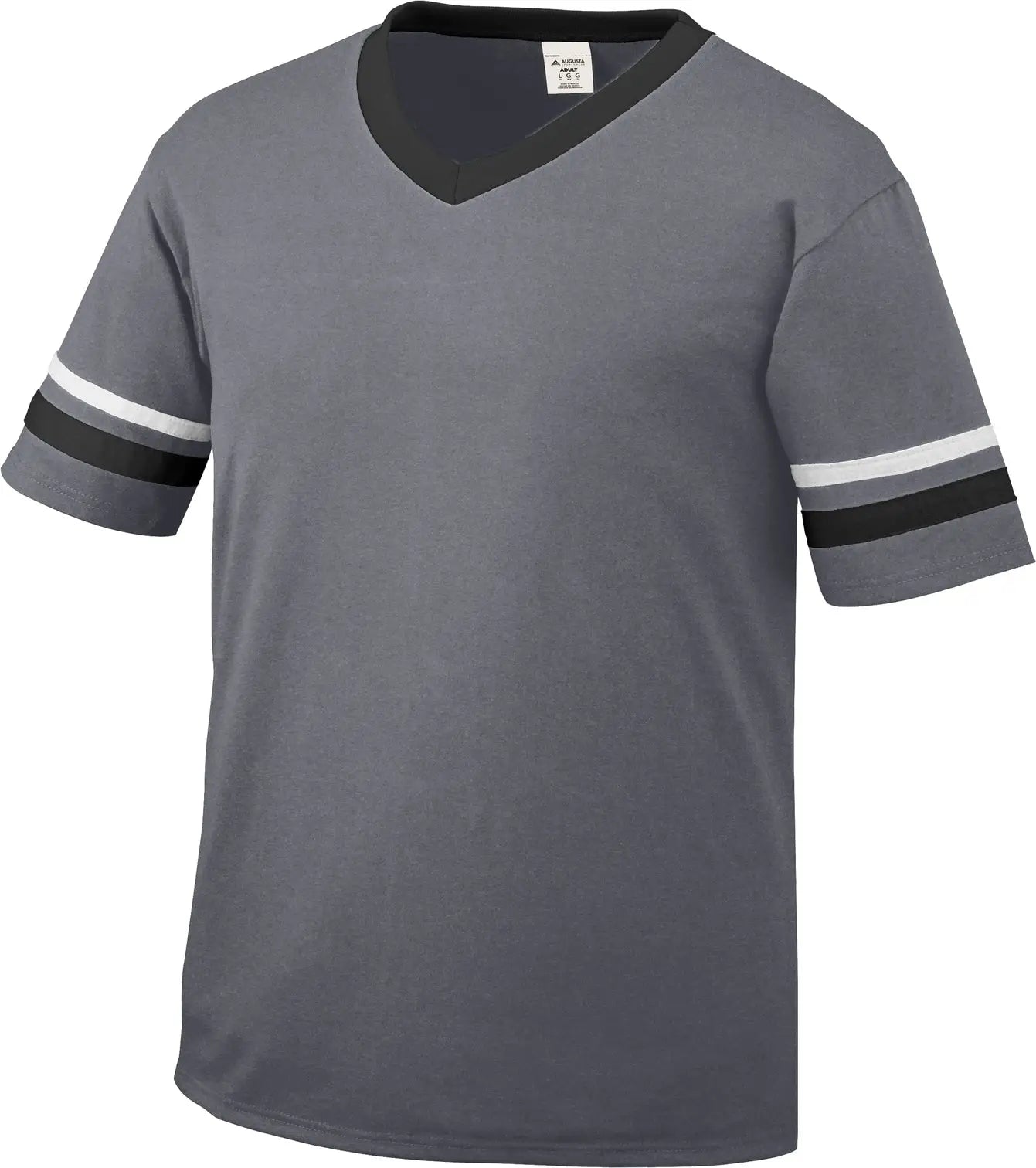 Augusta 360 Sleeve Stripe Jersey - Graphite Black White