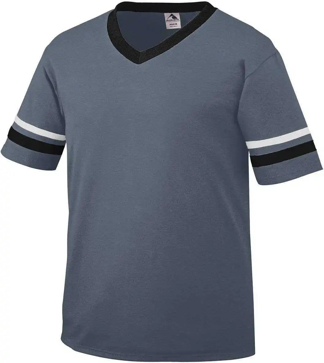 Augusta 360 Sleeve Stripe Jersey - Graphite Black White