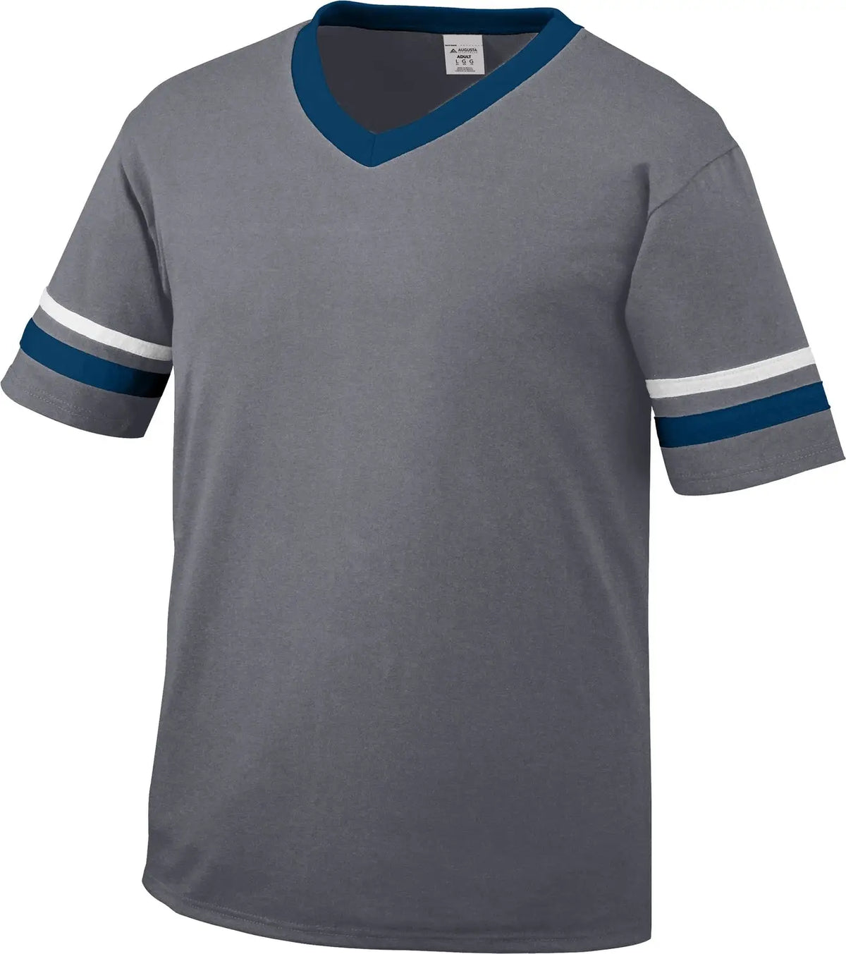 Augusta 360 Sleeve Stripe Jersey - Graphite Navy White - Dark Gray / Adult s