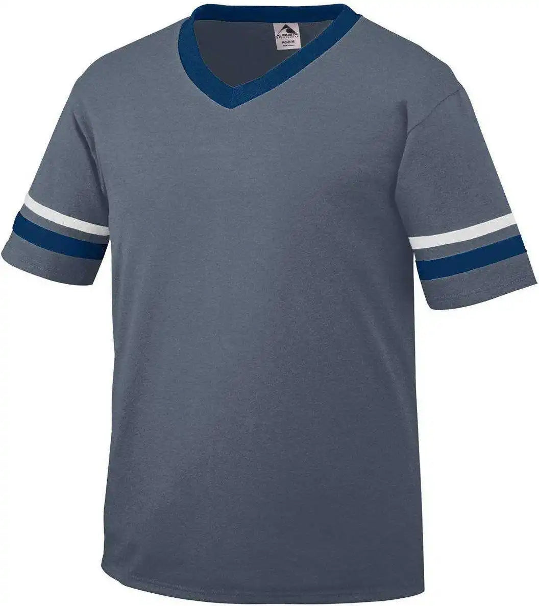 Augusta 360 Sleeve Stripe Jersey - Graphite Navy White