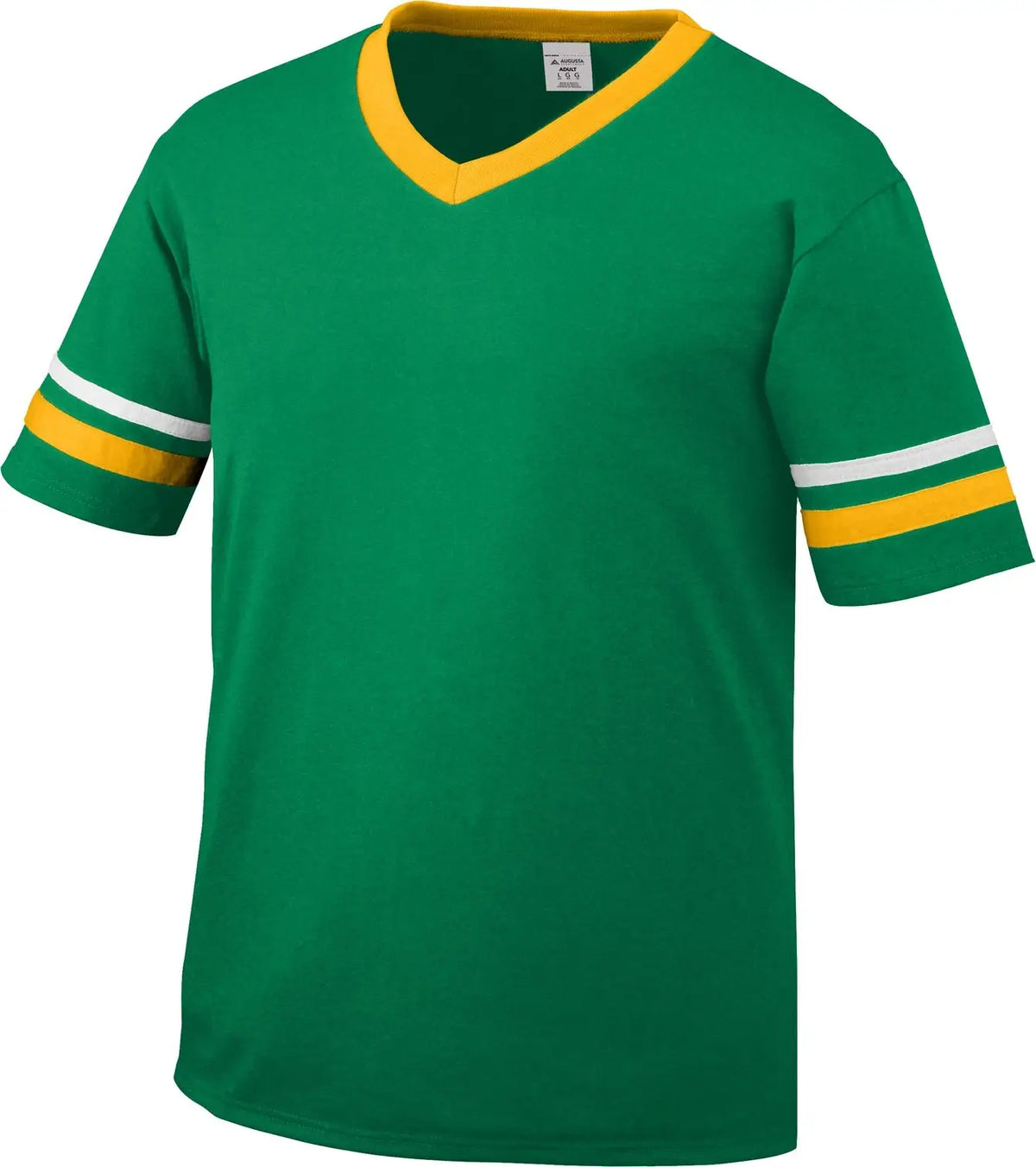 Augusta 360 Sleeve Stripe Jersey - Kelly Gold White - Adult s