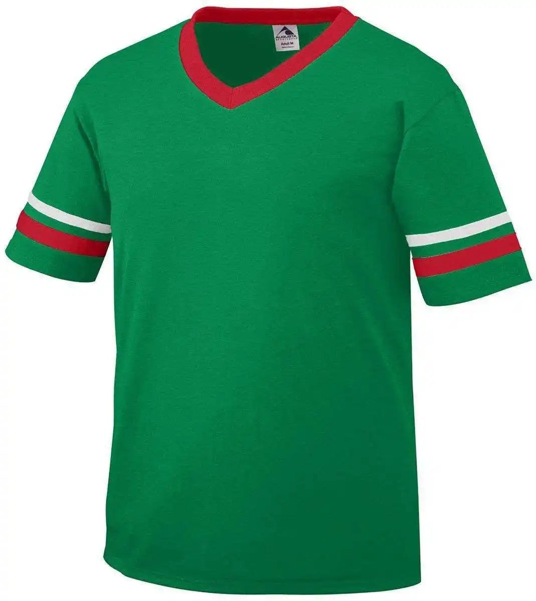 Augusta 360 Sleeve Stripe Jersey Kelly Red White