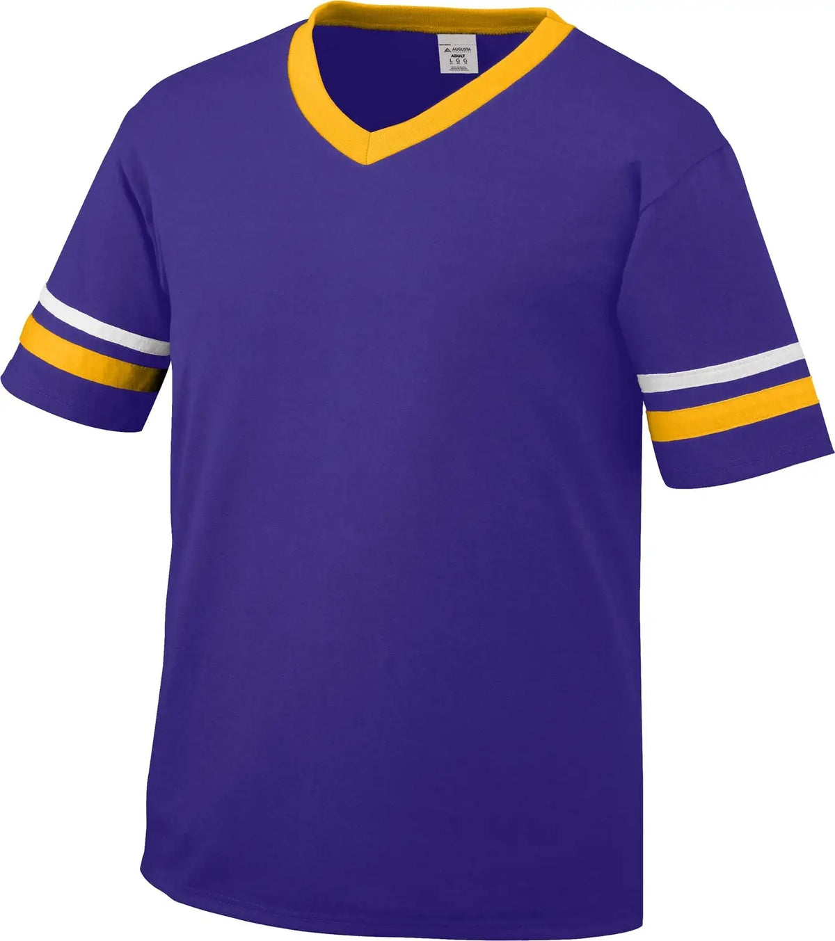 Augusta 360 Sleeve Stripe Jersey - Purple Gold White - Adult s