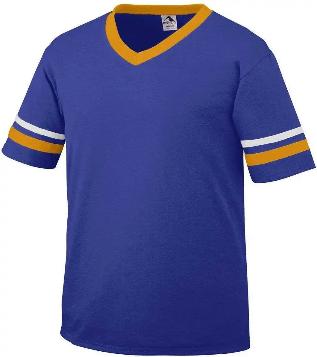 Augusta 360 Sleeve Stripe Jersey - Purple Gold White