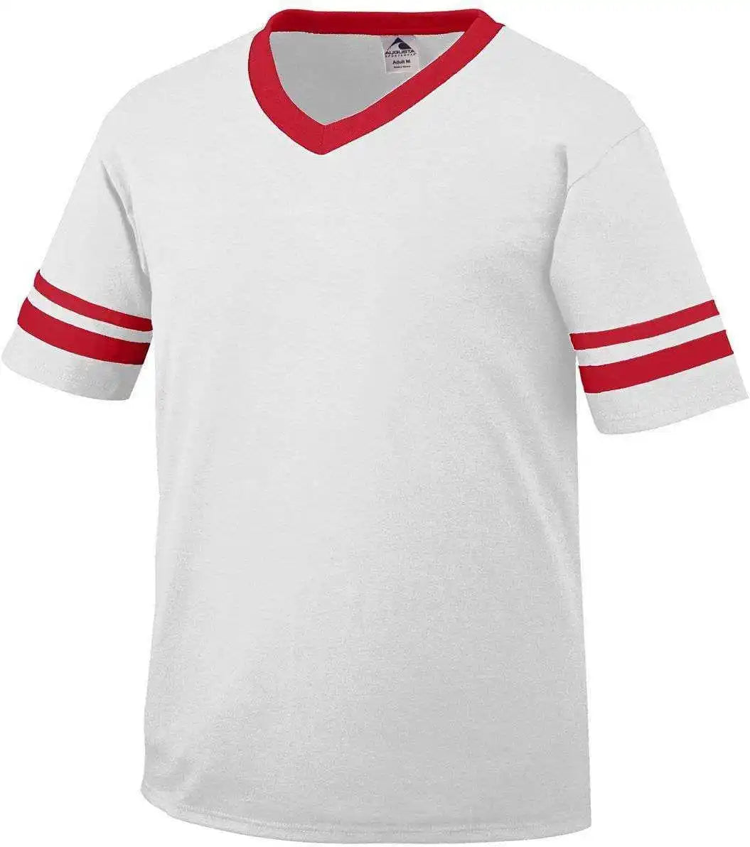 Augusta 360 Sleeve Stripe Jersey - White Red