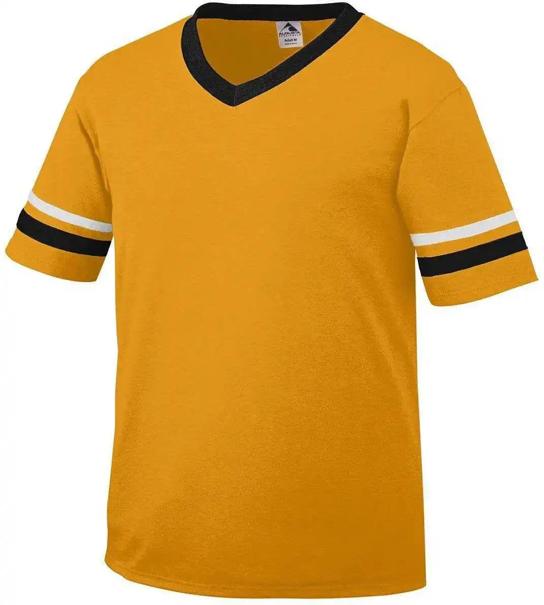 Augusta 361 Sleeve Stripe Jersey Youth Gold Black White