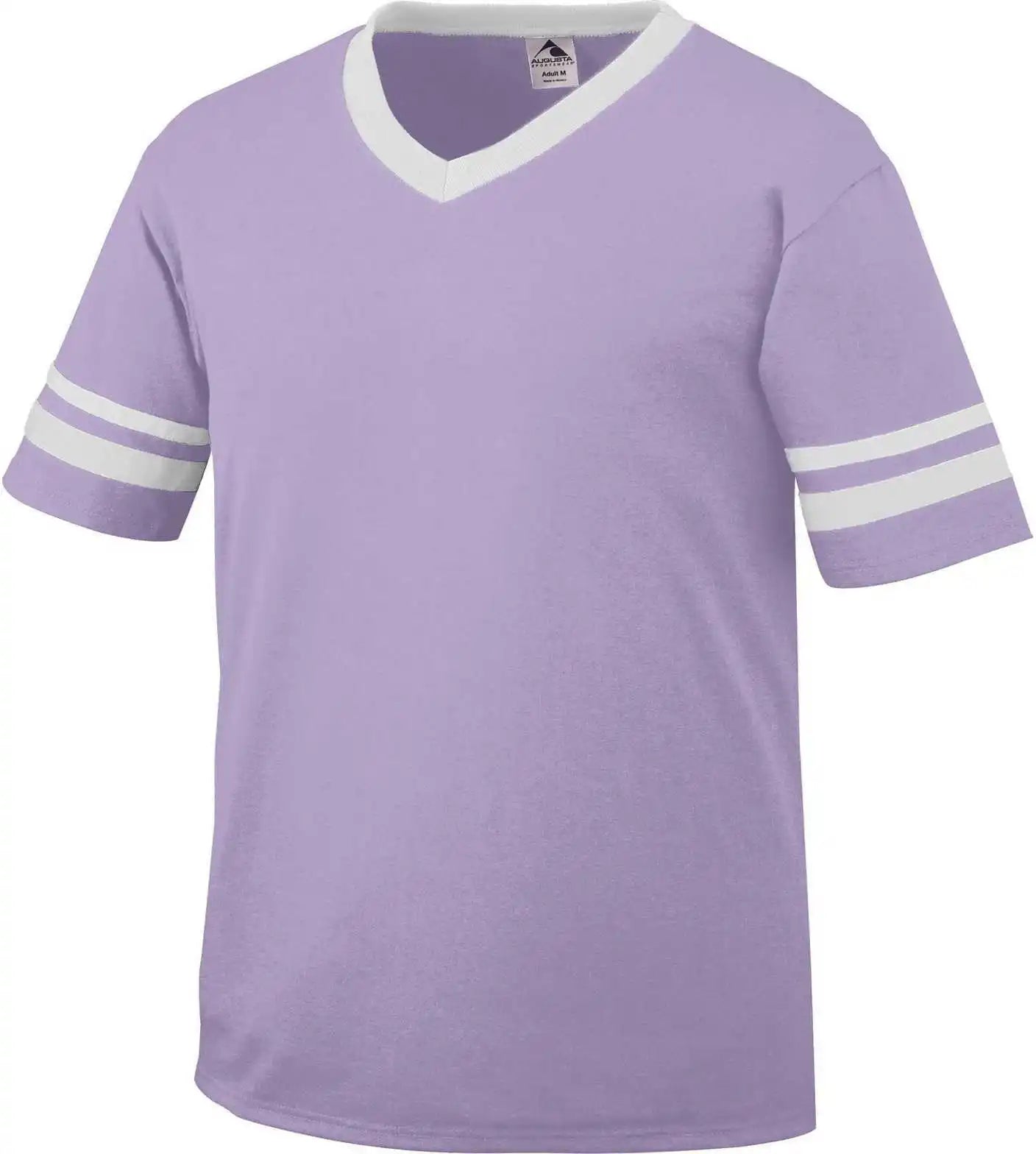 Augusta 361 Sleeve Stripe Jersey - Youth - Light Lavender White