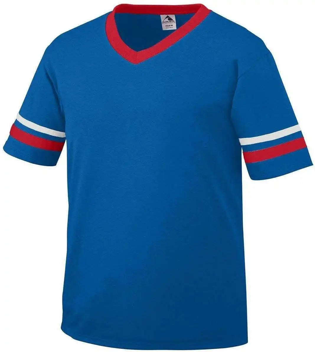 Augusta 361 Sleeve Stripe Jersey - Youth - Royal Red White