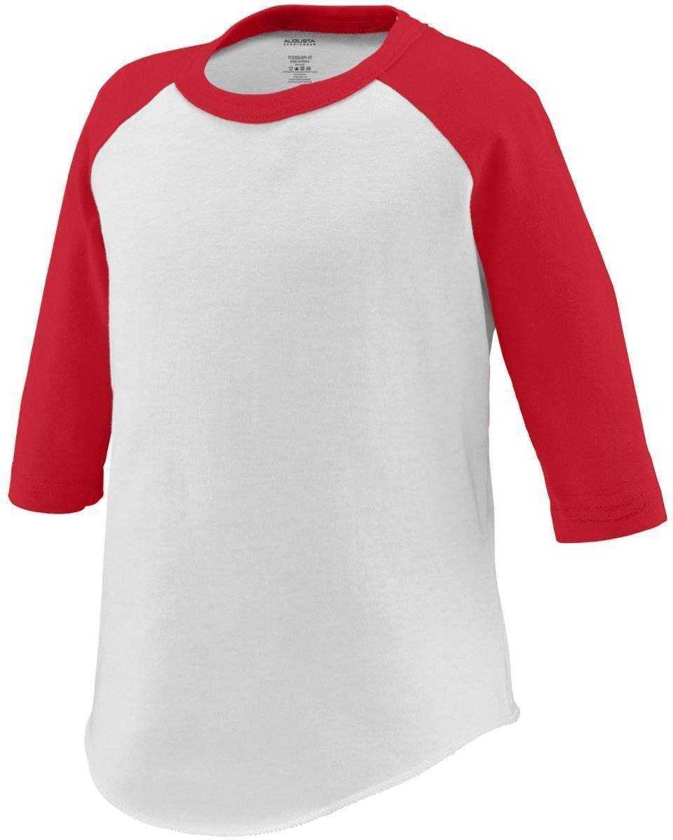 Augusta 422 Baseball Jersey - Toddler - White Red