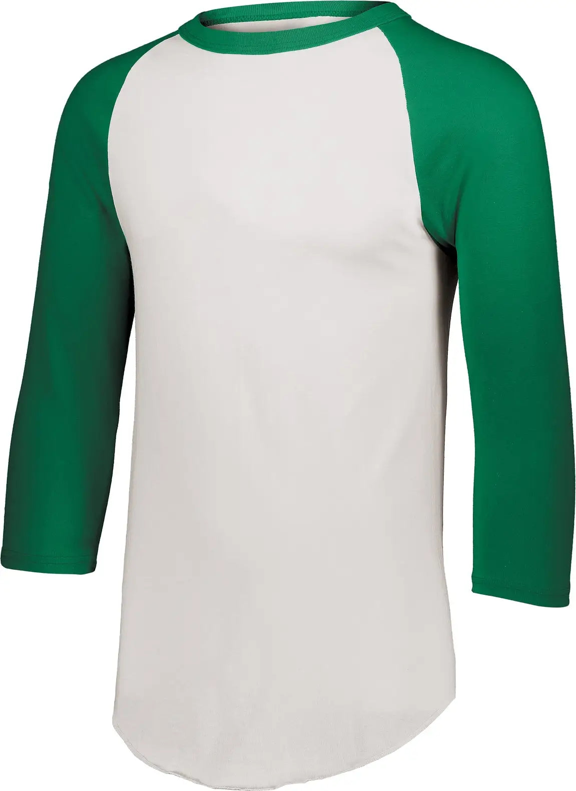Augusta 422 Toddler Baseball Tee - White Kelly - 2/3