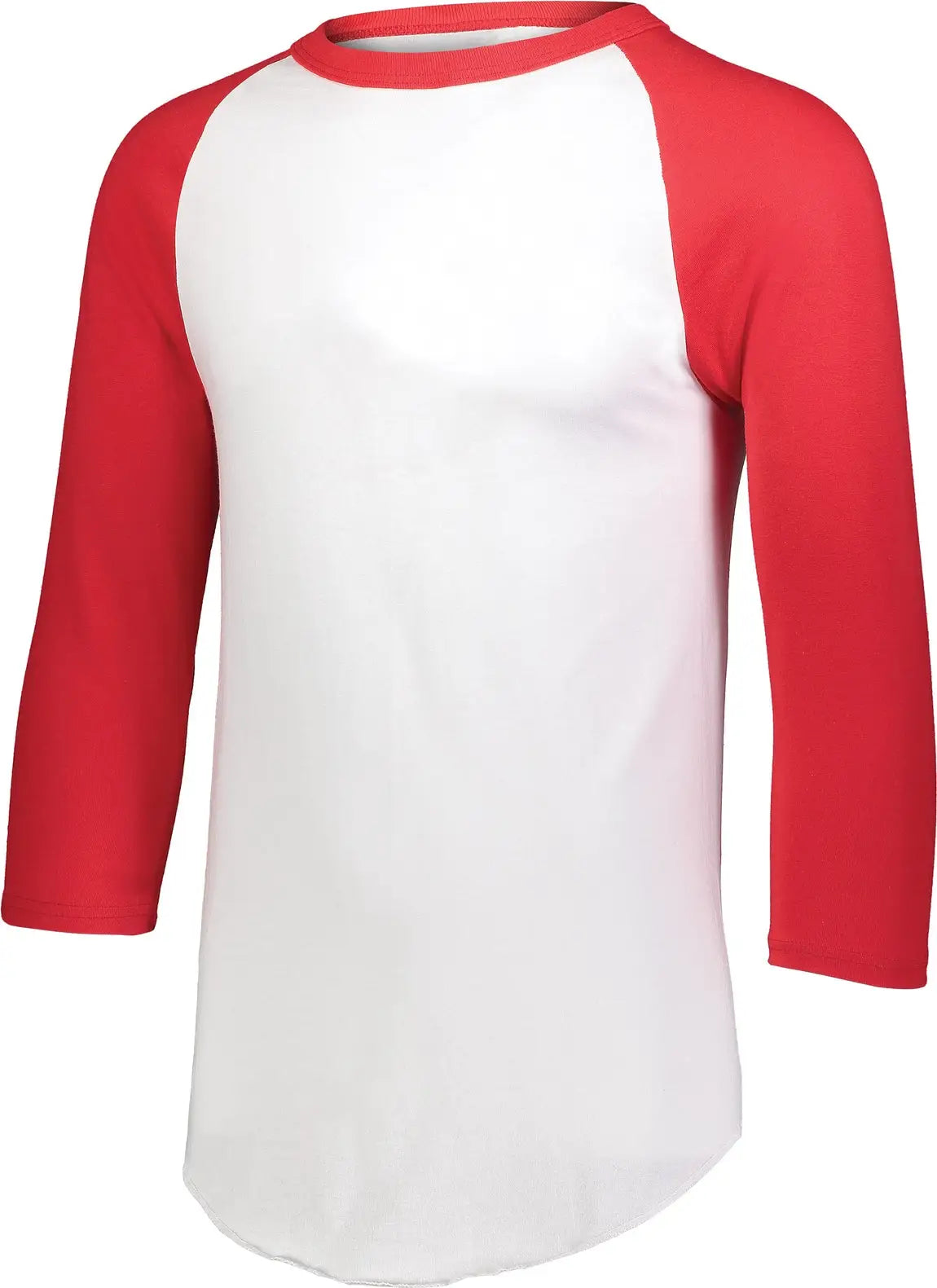 Augusta 422 Toddler Baseball Tee - White Red - 2/3