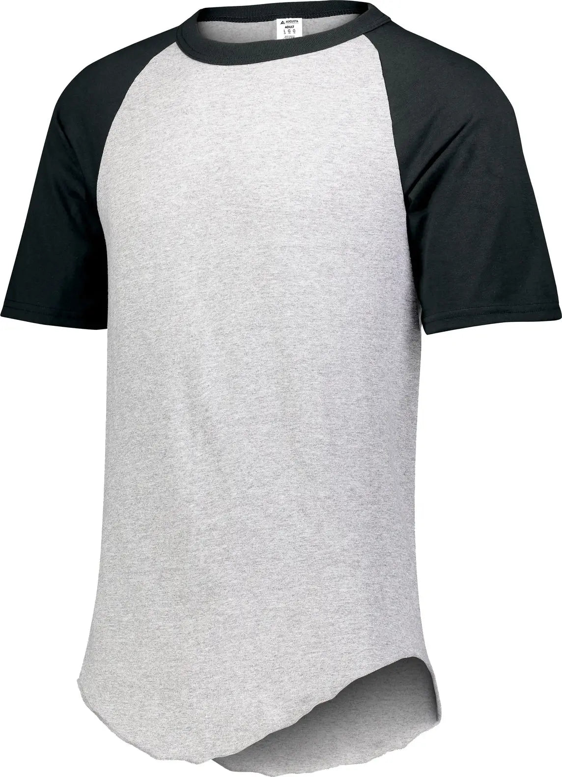 Augusta 423 Short Sleeve Baseball Jersey - Athletic Heather Black - Adult s