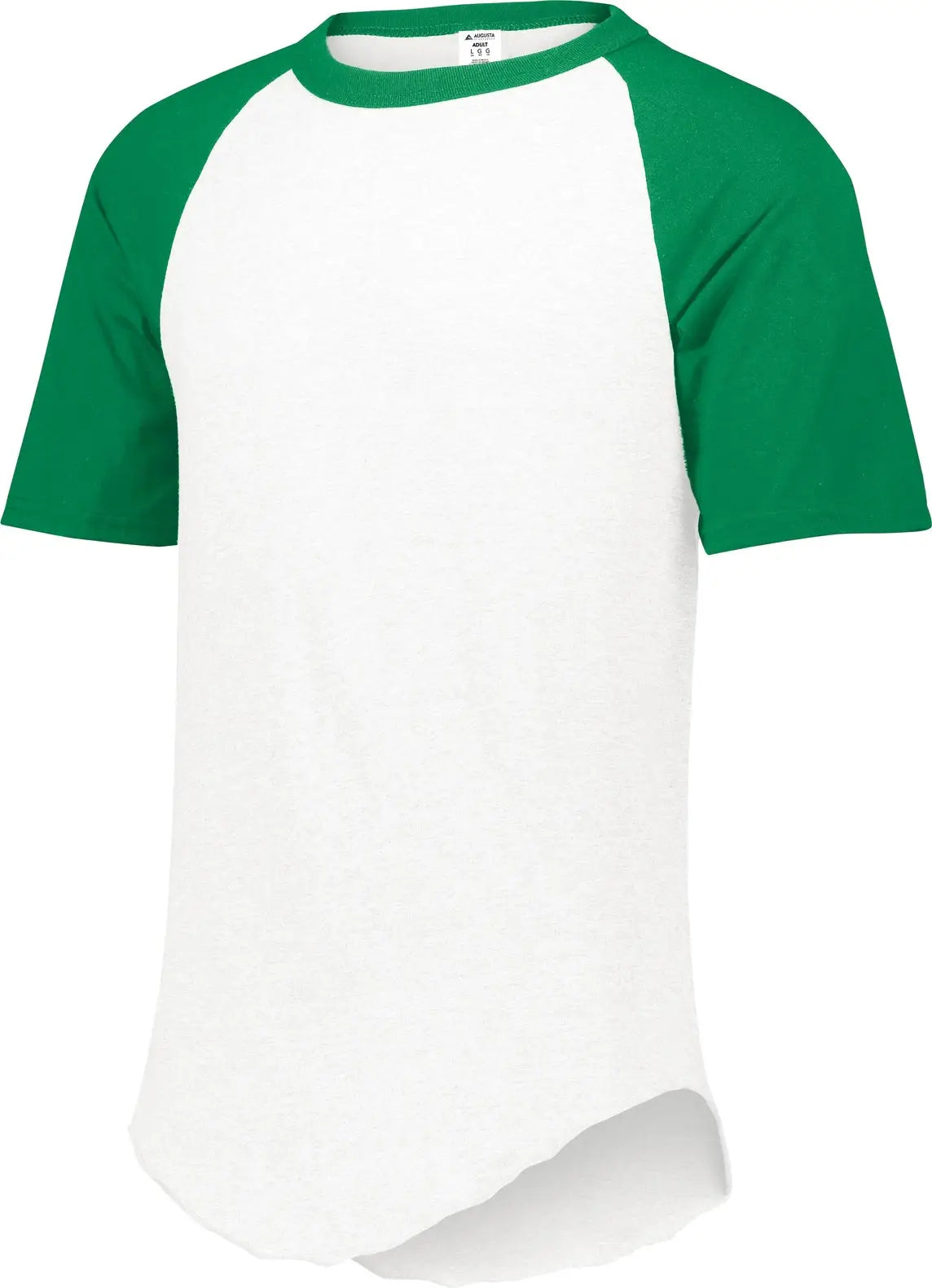 Augusta 423 Short Sleeve Baseball Jersey - White Kelly - Adult s