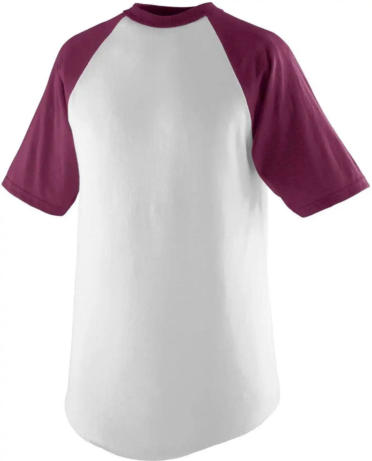 Augusta 423 Short Sleeve Baseball Jersey White Maroon