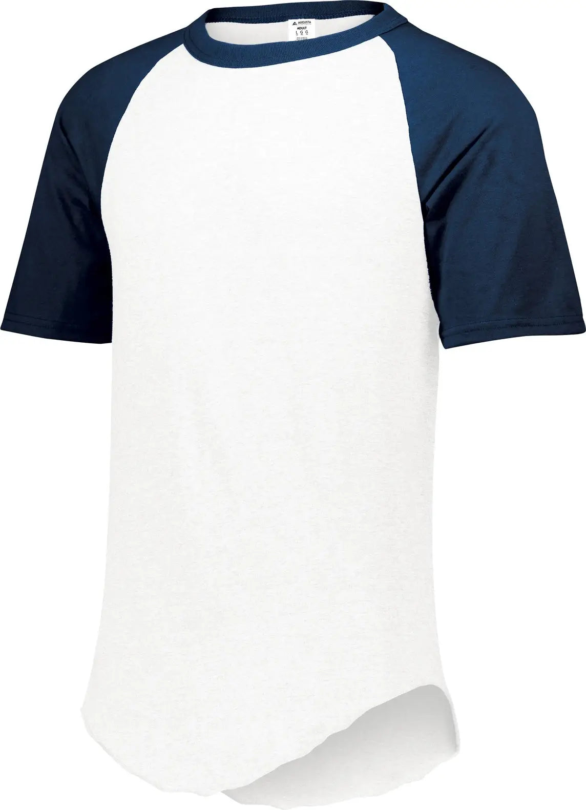Augusta 423 Short Sleeve Baseball Jersey - White Navy - Adult s