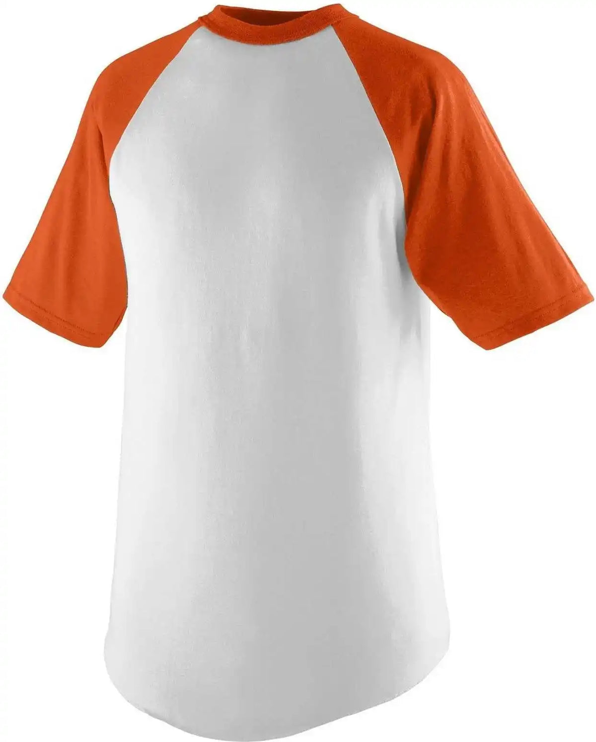 Augusta 423 Short Sleeve Baseball Jersey White Orange