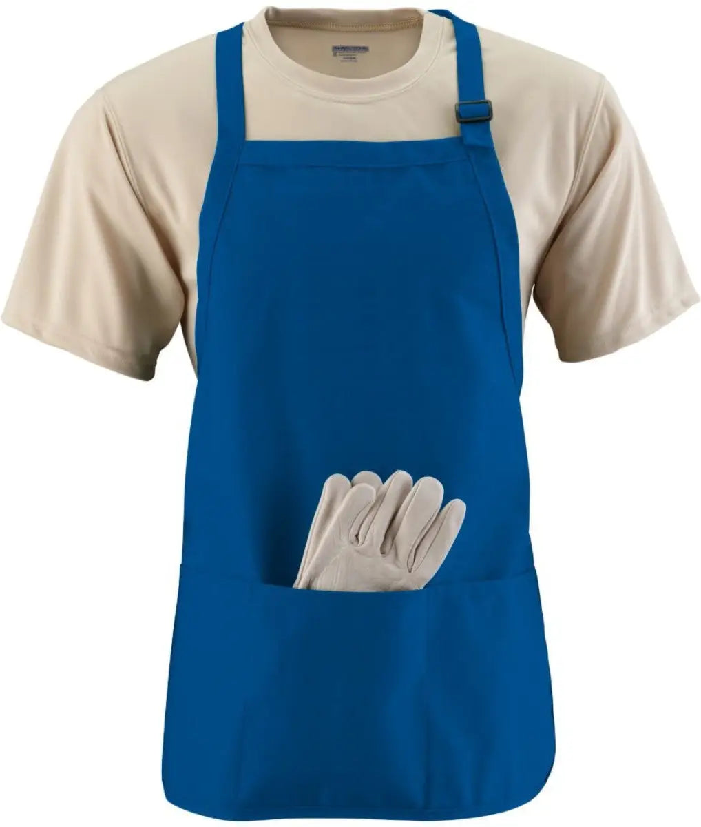 Augusta 4250 Medium Length Apron W/pch - Royal - one Size Fits Most