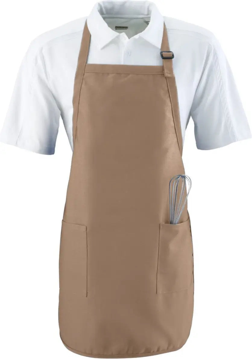 Augusta 4350 Full Length Apron W/ Pkts - Khaki - one Size Fits Most