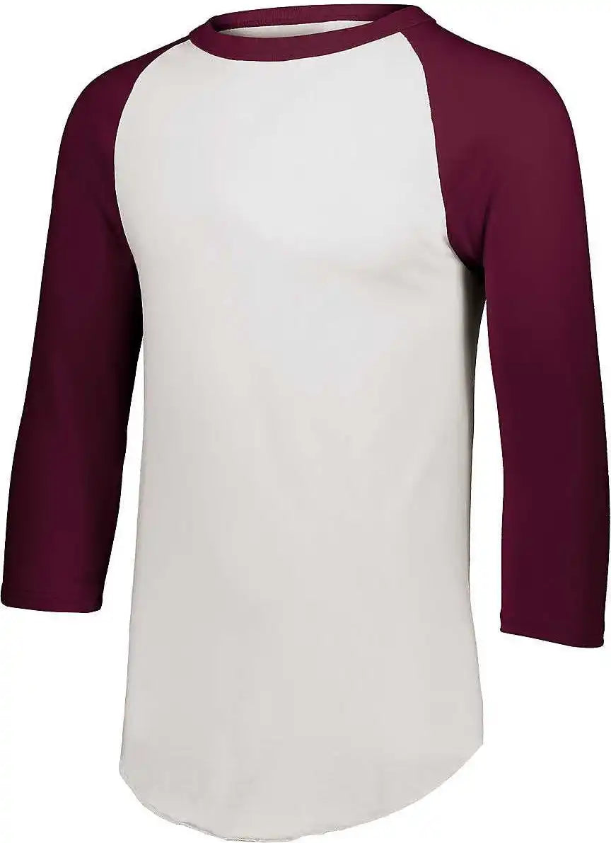 Augusta 4420 Baseball Jersey 2.0 White Maroon