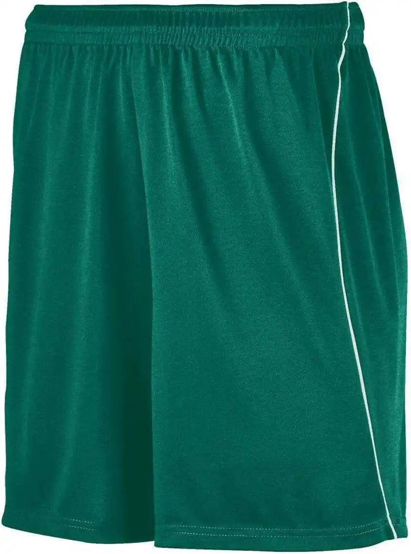 Augusta 460 Wicking Soccer Short with Piping - Forest White