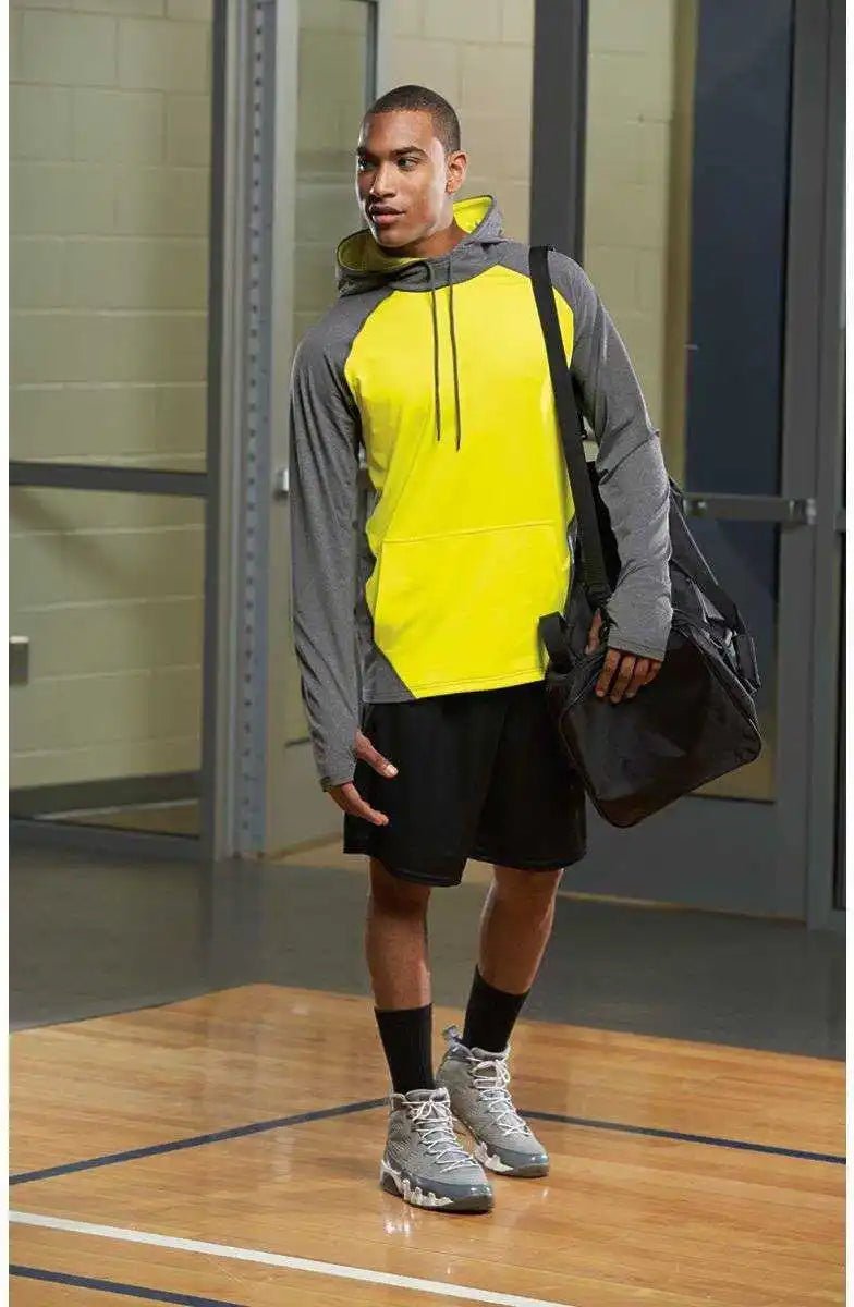 Augusta 4762 Zeal Hoody - Graphite Heather Lime