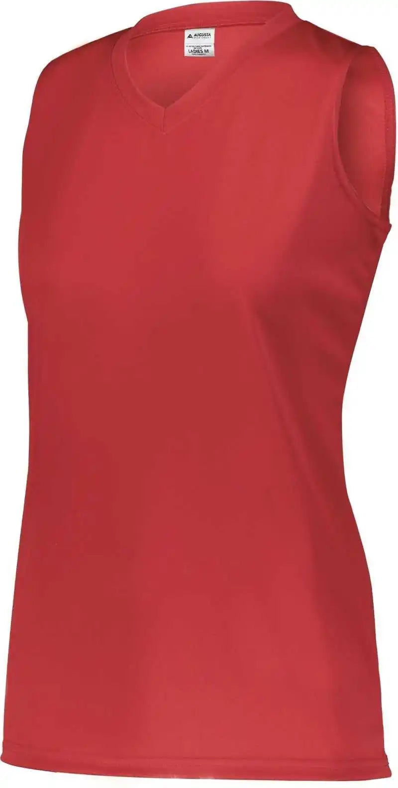 Augusta 4795 Girls Attain Wicking Sleeveless Jersey - Red