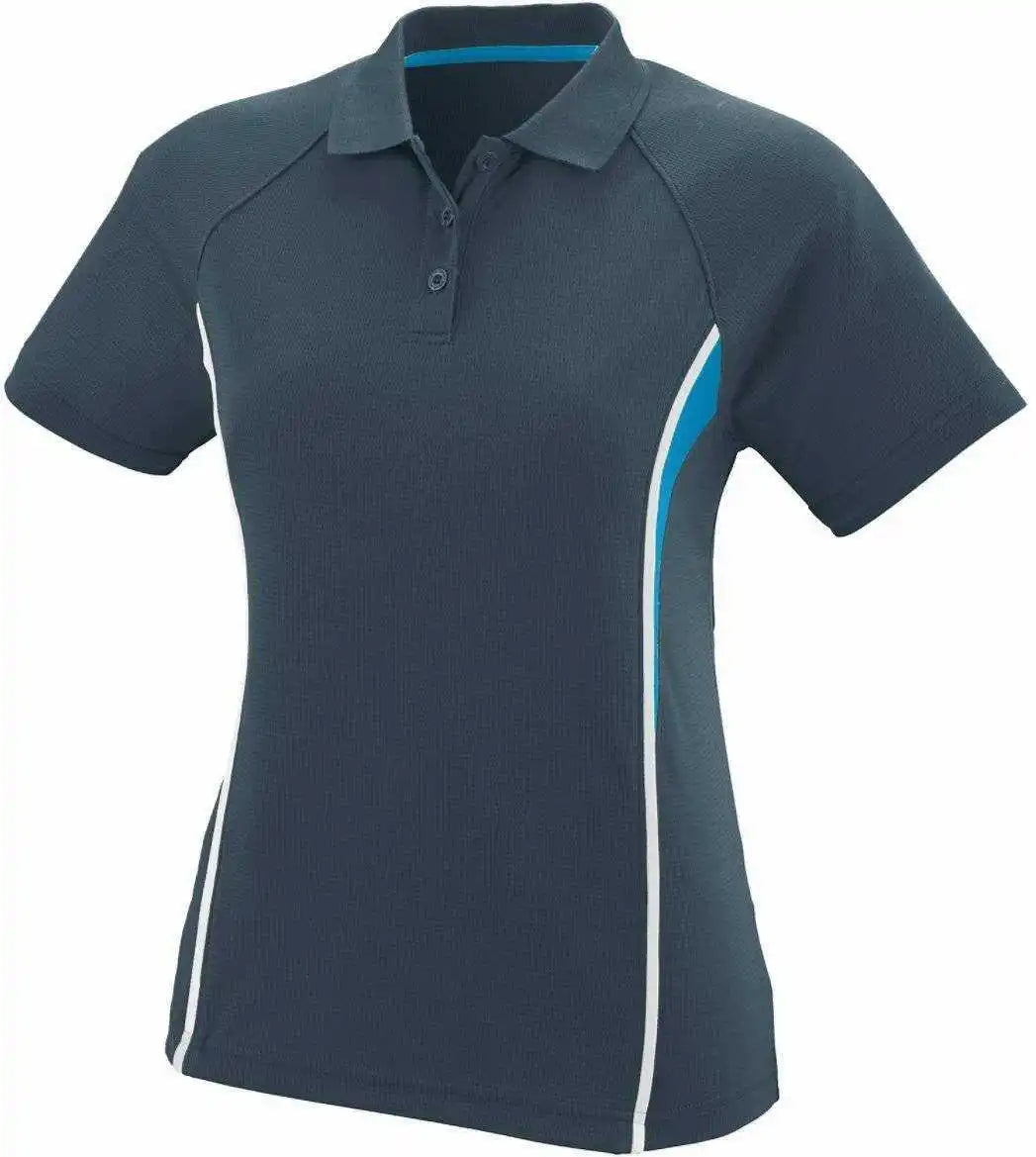 Augusta 5024 Ladies Rival Sport Shirt - Dark Gray Blue White