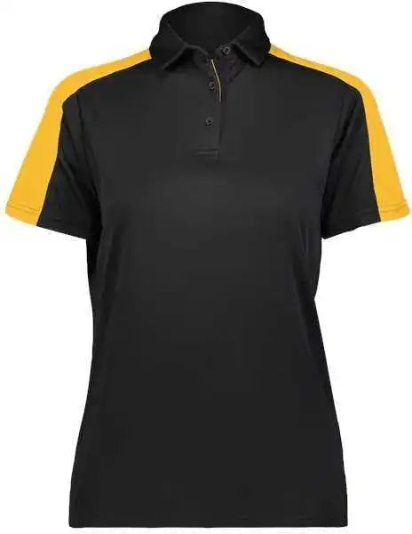 Augusta 5029 Women’s Two-tone Vital Polo - Black Gold