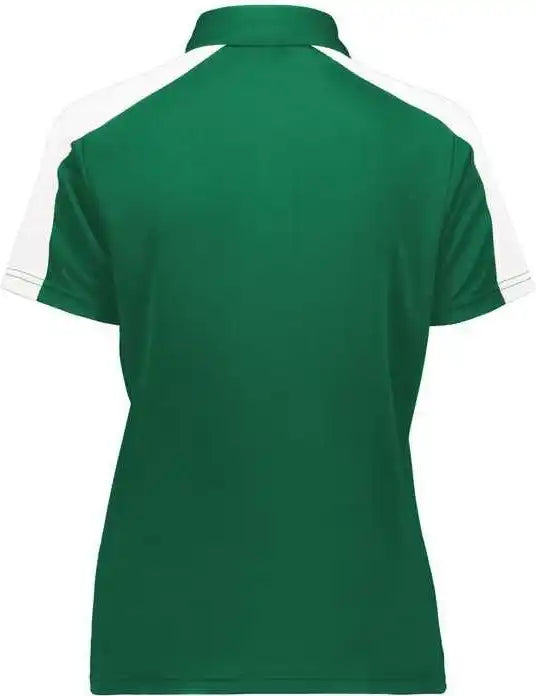 Augusta 5029 Women’s Two-tone Vital Polo - Dark Green White