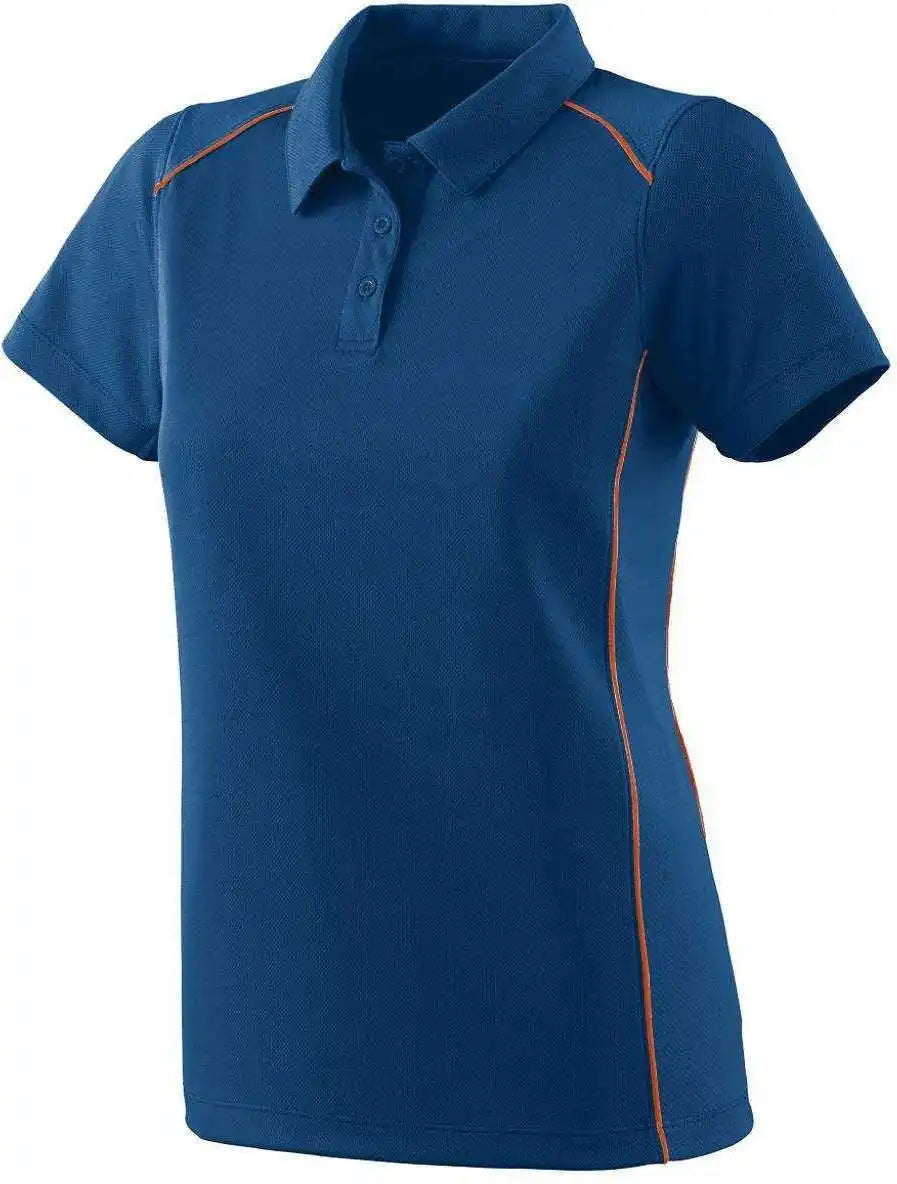 Augusta 5092 Ladies Winning Streak Sport Shirt Navy Orange