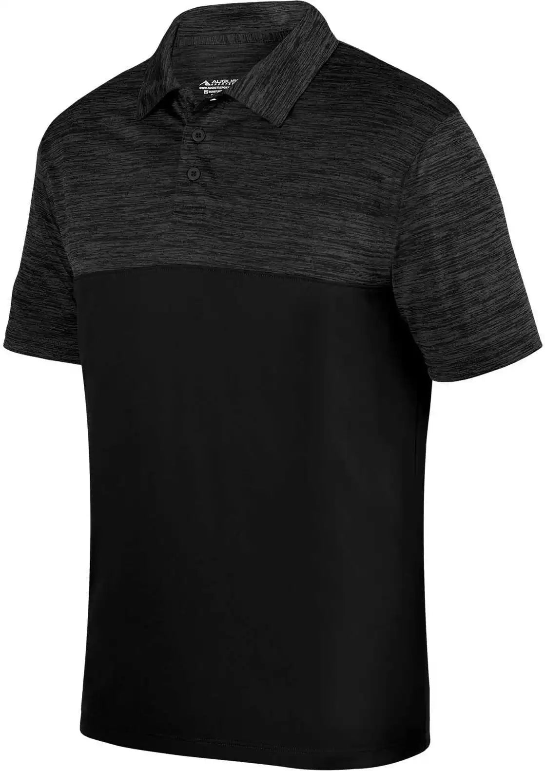 Augusta 5412 Shadow Tonal Heather Sport Shirt Black