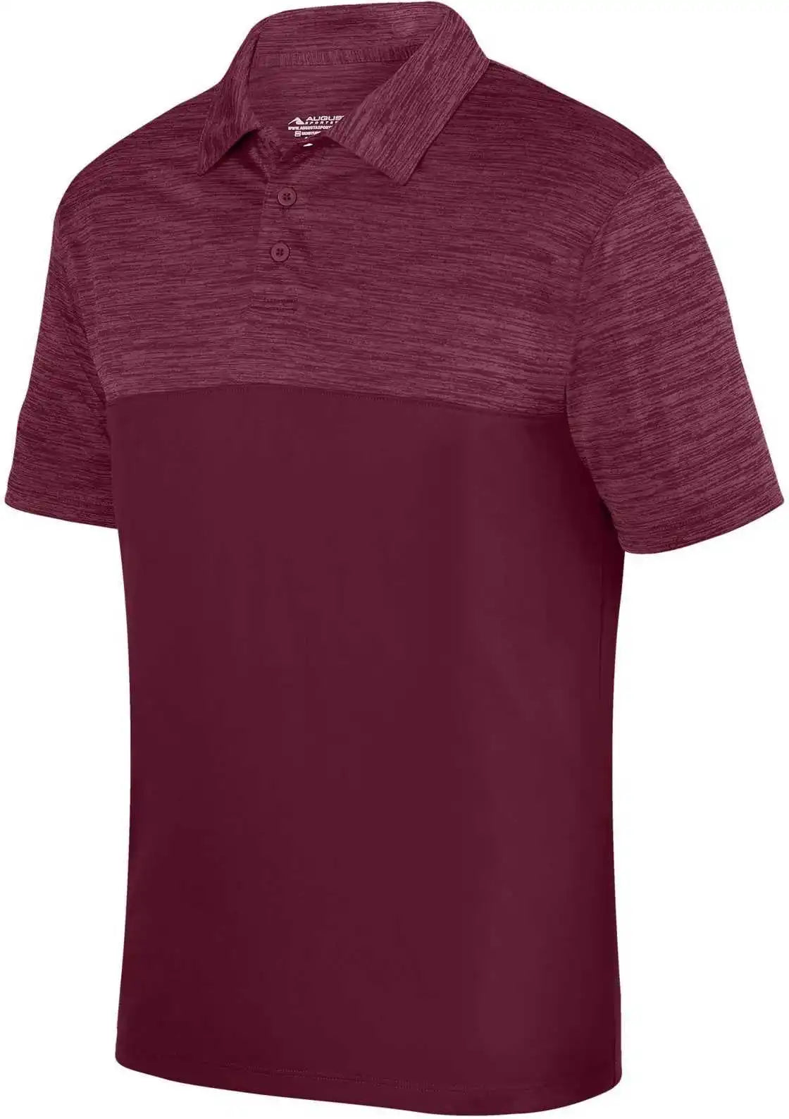 Augusta 5412 Shadow Tonal Heather Sport Shirt Maroon