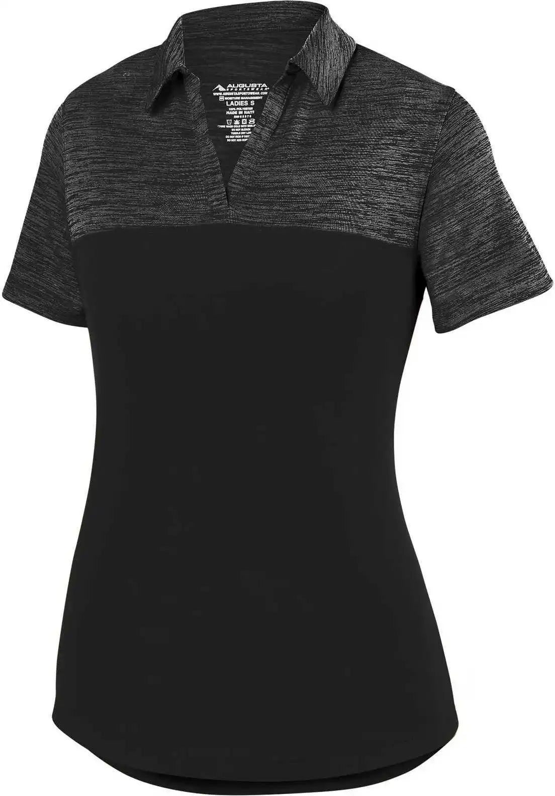Augusta 5413 Ladies Shadow Tonal Heather Sport Shirt - Black