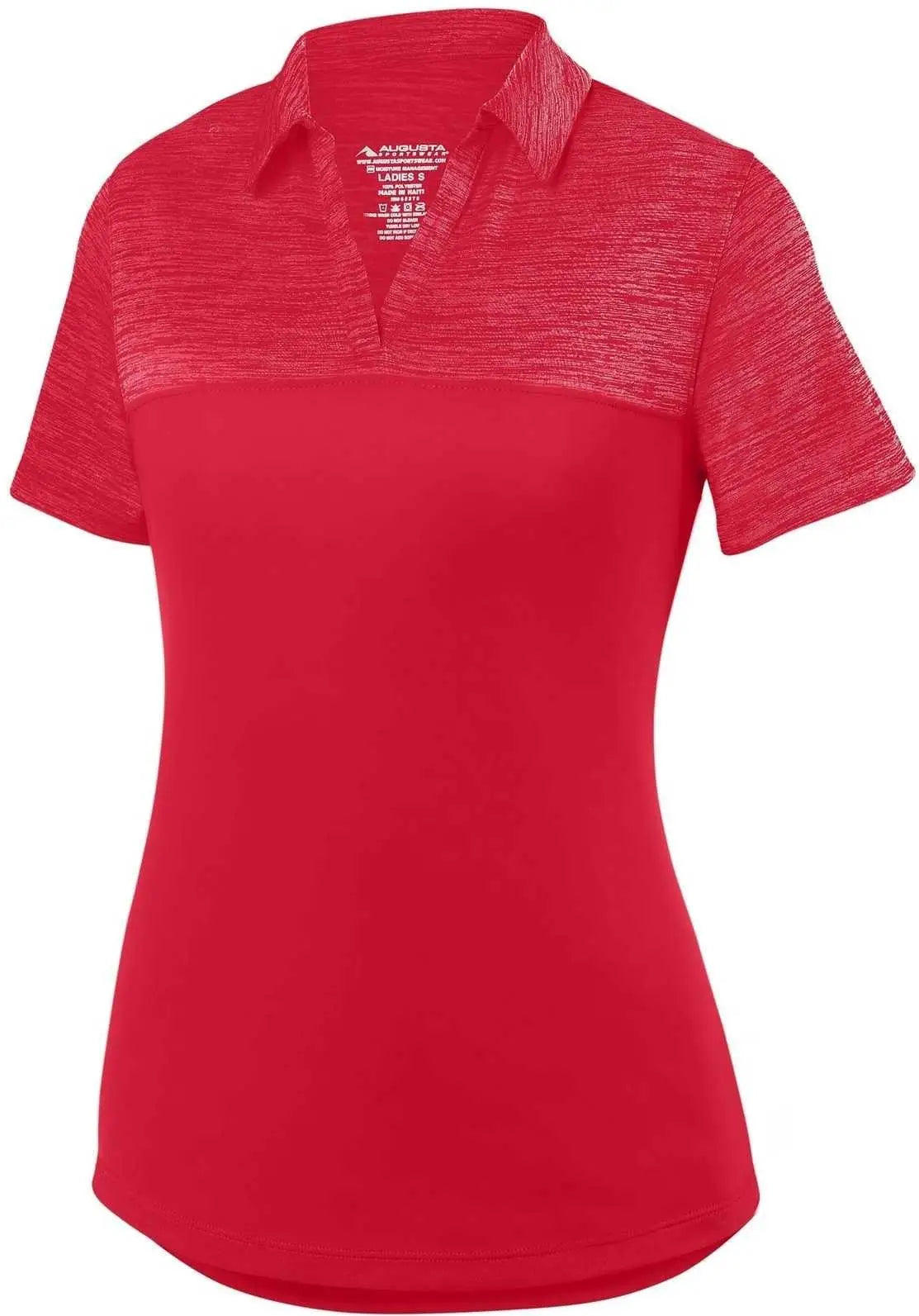 Augusta 5413 Ladies Shadow Tonal Heather Sport Shirt - Red