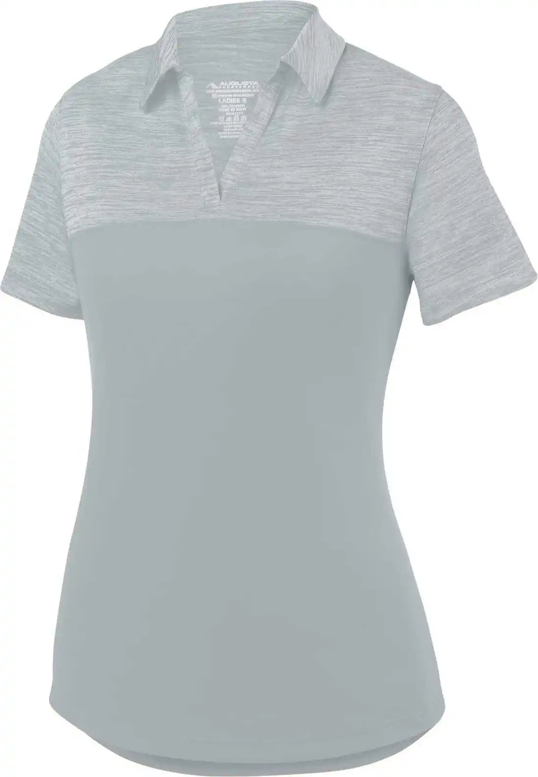 Augusta 5413 Ladies Shadow Tonal Heather Sport Shirt Silver