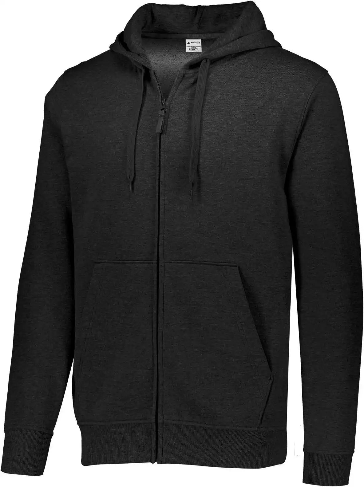Augusta 5418 60/40 Fleece Full Zip Hoodie - Black