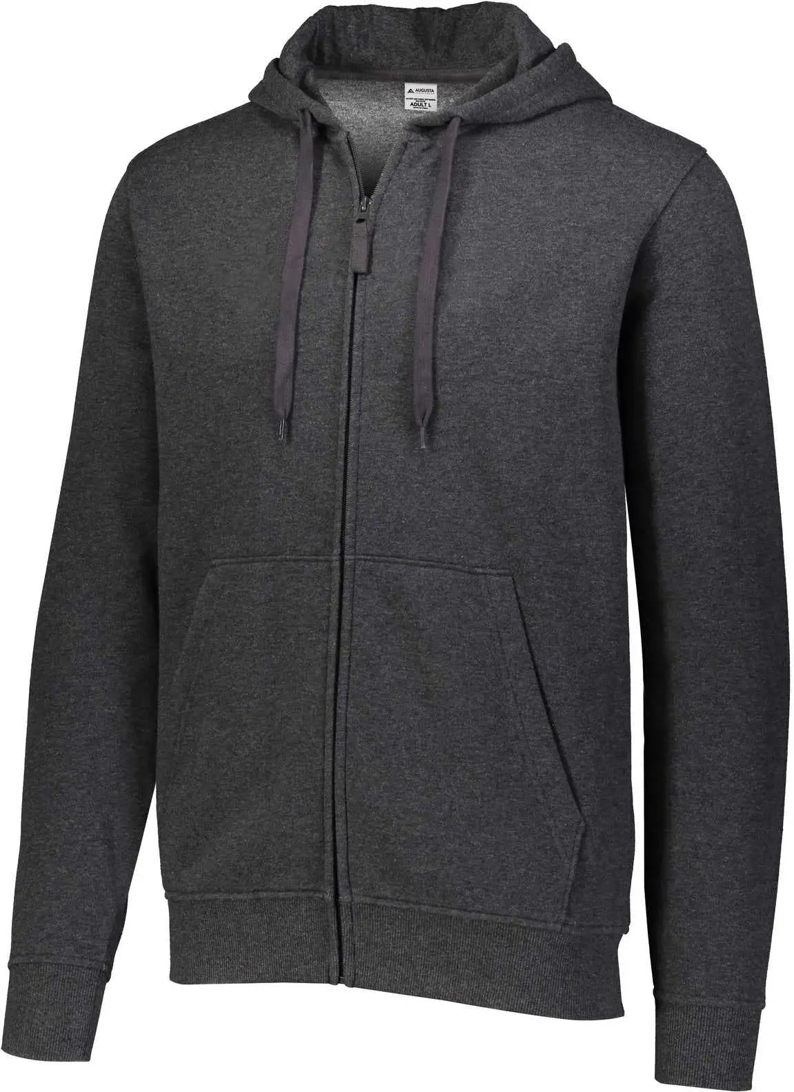 Augusta 5418 60/40 Fleece Full Zip Hoodie - Carbon Heather
