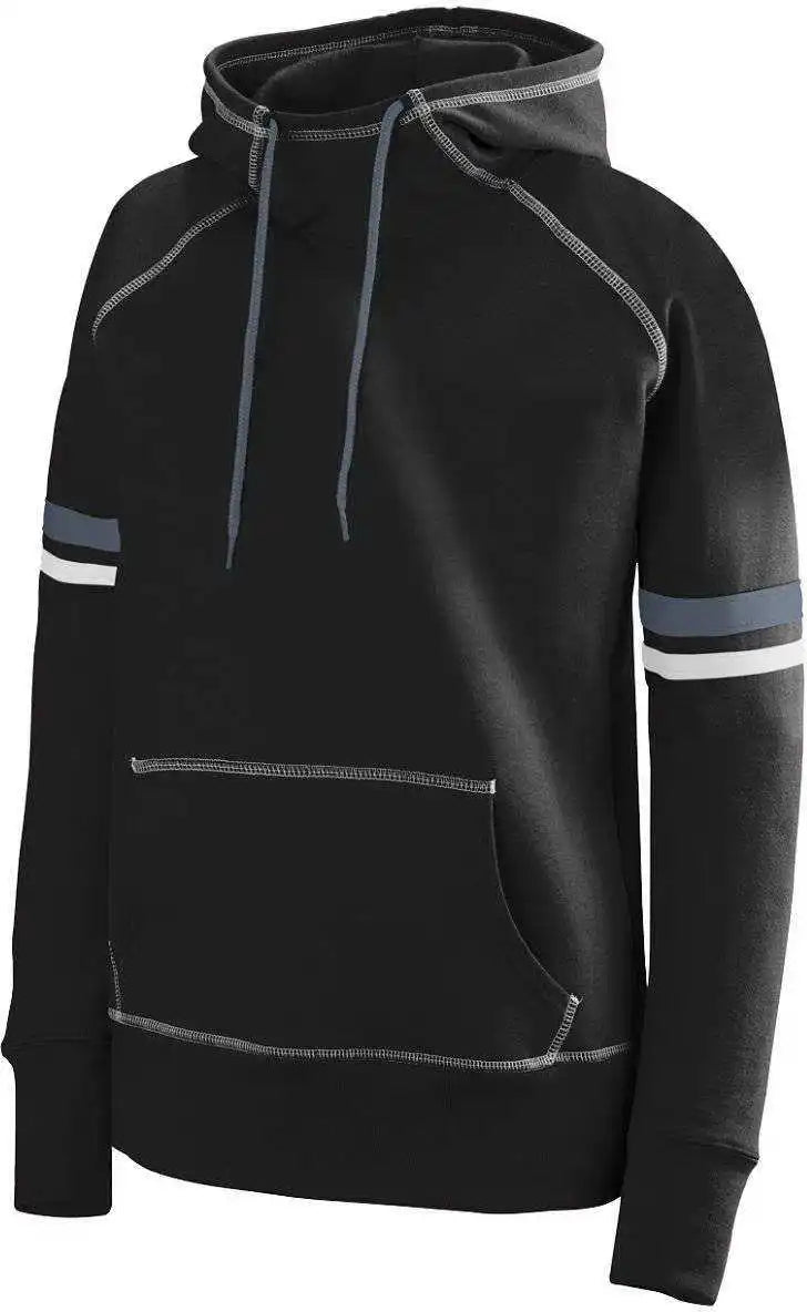 Augusta 5440 Ladies Spry Hoody - Black White Graphite