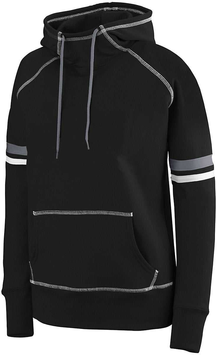 Augusta 5441 Girls Spry Hoody - Black White Graphite