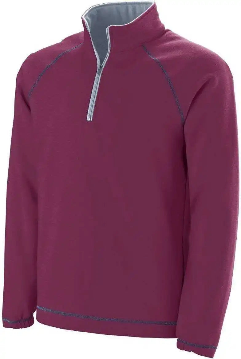 Augusta 5445 Circuit Half-zip Pullover - Maroon Dark Gray