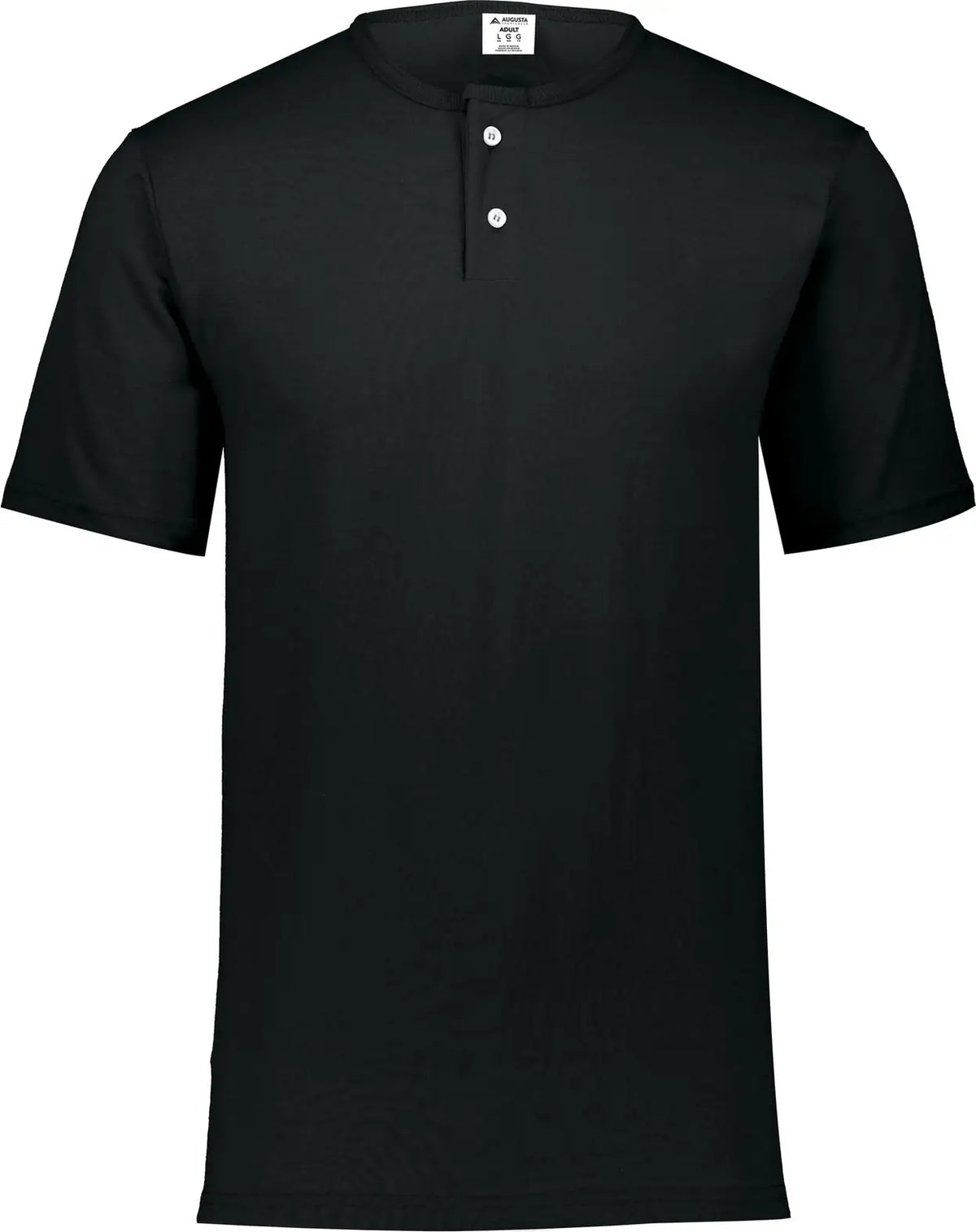 Augusta 580 Adult Two-button Baseball Jersey - Black