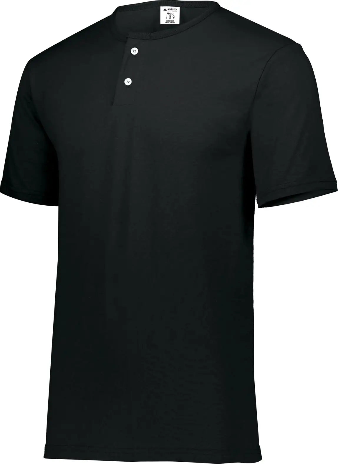 Augusta 580 Adult Two-button Baseball Jersey - Black - s