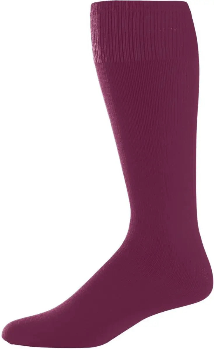 Augusta 6020 Game Knee High Socks - Maroon - Youth